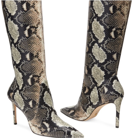 Stuart Weitzman New Roccia Snakeskin Over-the-Knee Boots - Picture 3 of 7